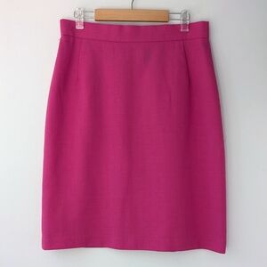 Vintage Wool Hot Pink Pencil Skirt